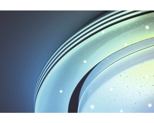 Dimbare LED-lamp 40W 2800 lm 2700-6500 K Ø 45 cm SpacyColor frameloos chroom/wit + afstandsbediening + RGB + sterrenhemel