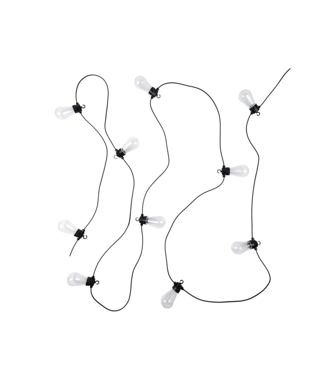 Paris Prix - Guirlande Lumineuse Extérieur ampoule Transparente 5m Noir