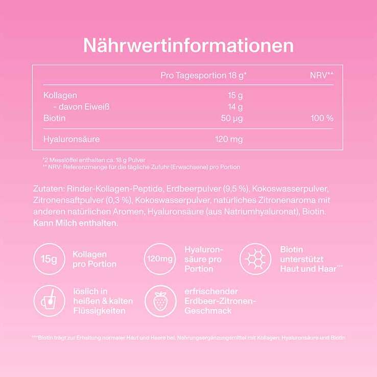 Vital Proteins Beauty Collagen Erdbeere Zitrone, 271 g