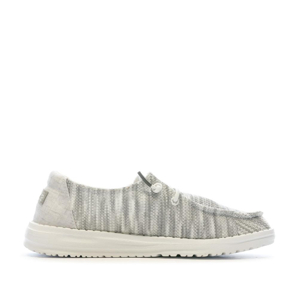 Hey Dude Chaussures Grises Chinés Femme Hey Dude Wendy