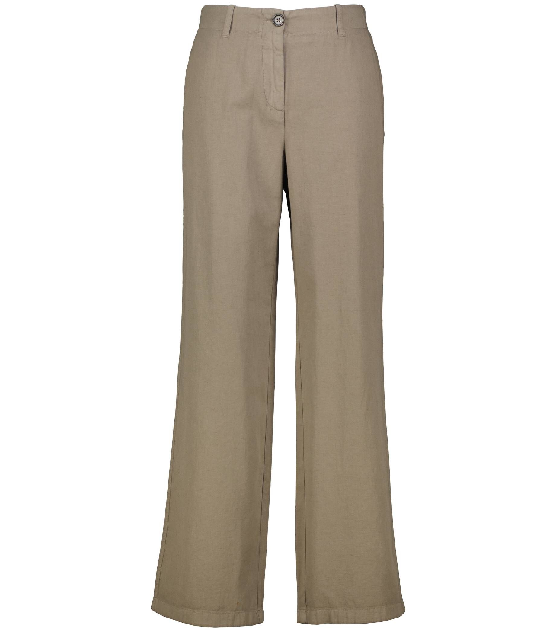 Marc O'Polo| Damen Hose aus Baumwoll-Leinen-Mix Wide Fit