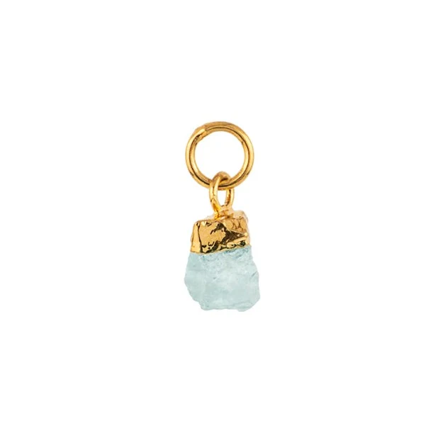 House of Vincent  March Aquamarine vedhæng - forgyldt