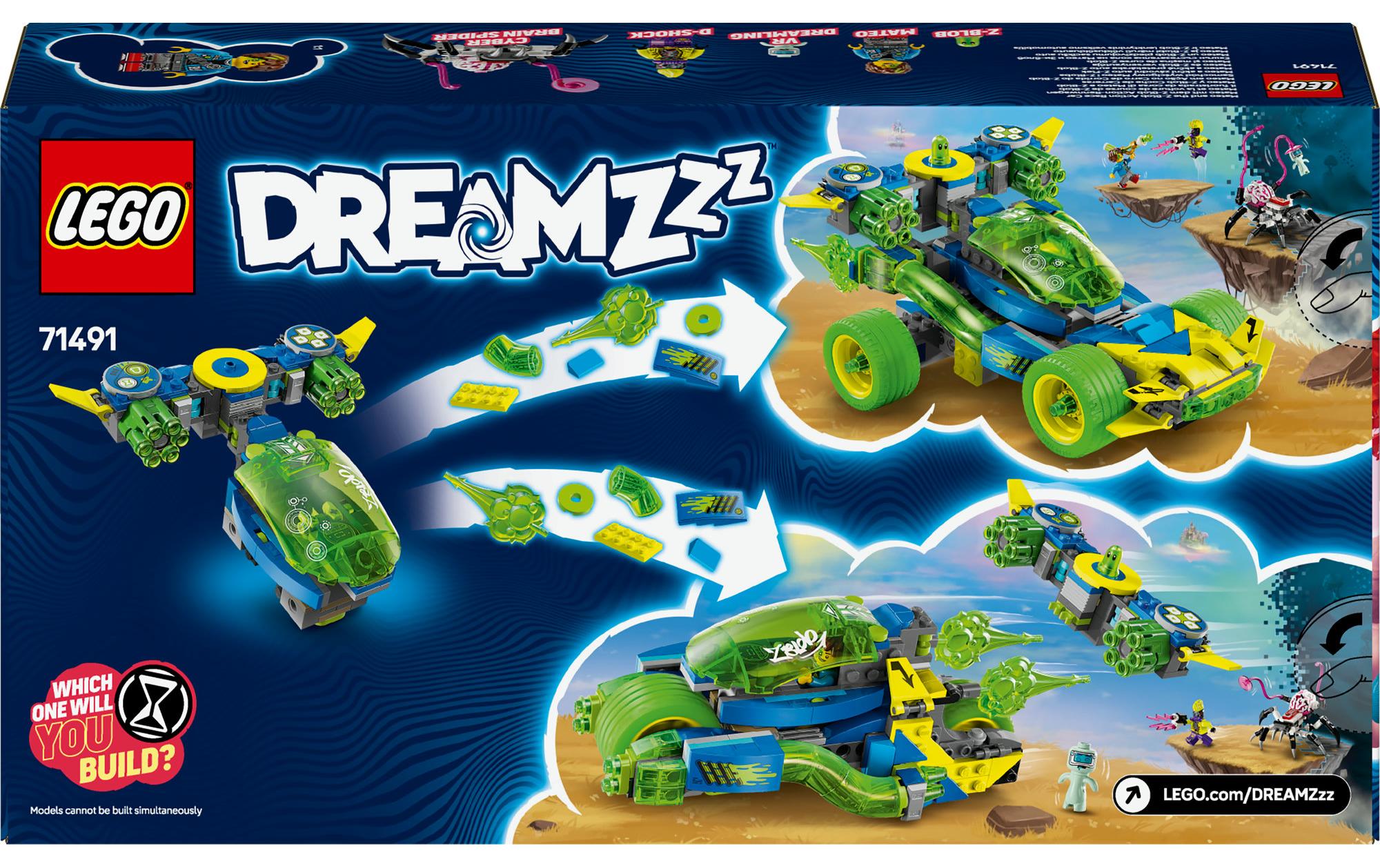 DreamZzz Mateo mit dem Z-Blob Rennwagen 71491Lego Fahrzeugset