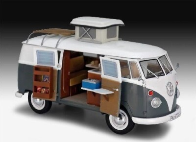 Revell - Vw T1 Camper Bil Byggesæt - 1:24 - Level 5 - 07674