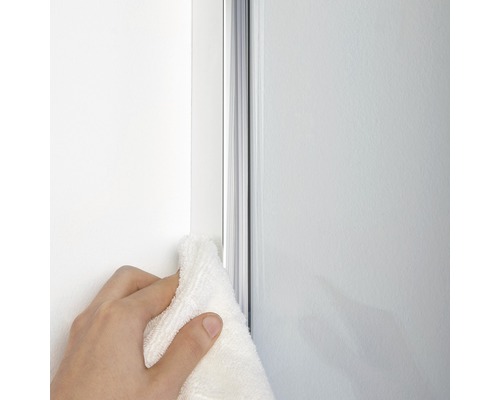 Zijpaneel voor Breuer Panorama Soft&Silent 80 cm schuifdeur, helder glas, chroom profiel.