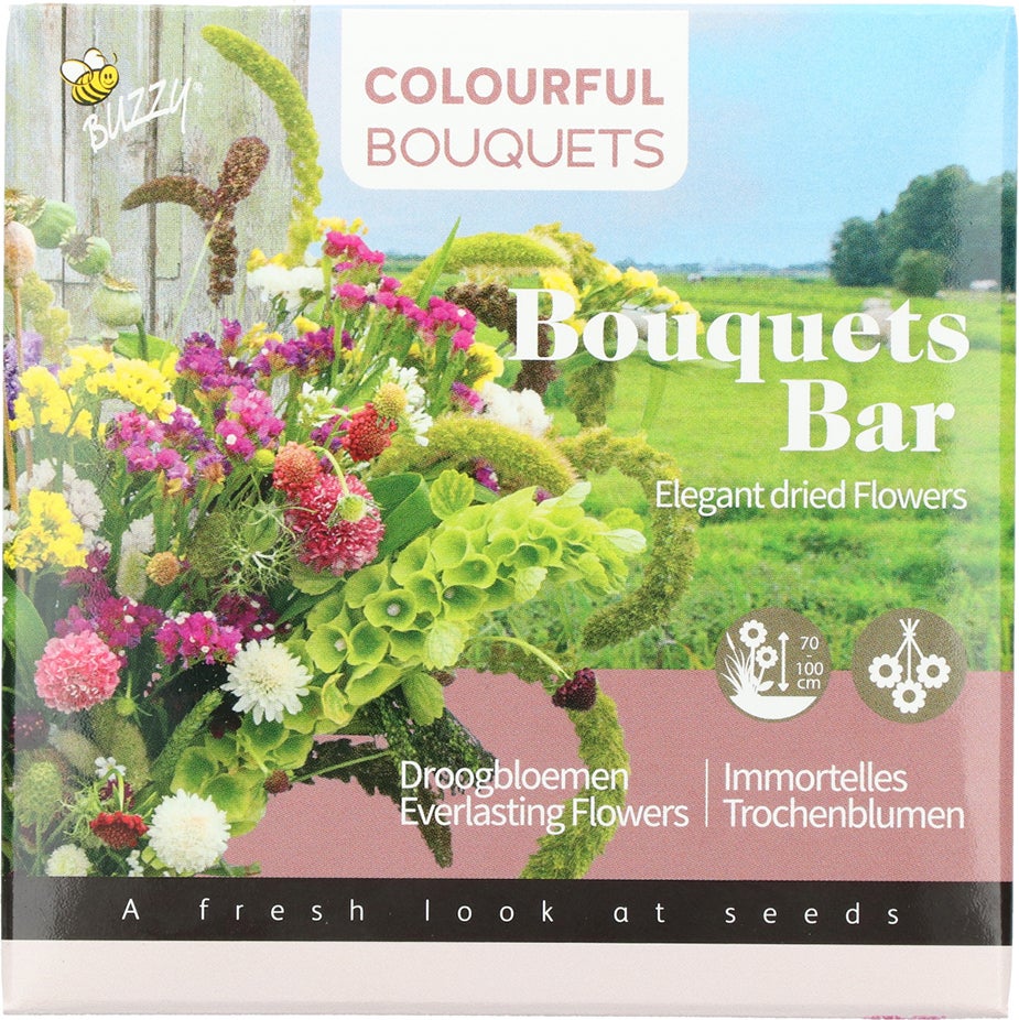 Buzzy Bouquets bar droogbloemen 10,5 x 10,5 x 1,5 cm