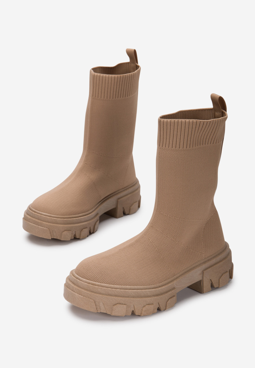Bottines chaussettes kaki Zhavia