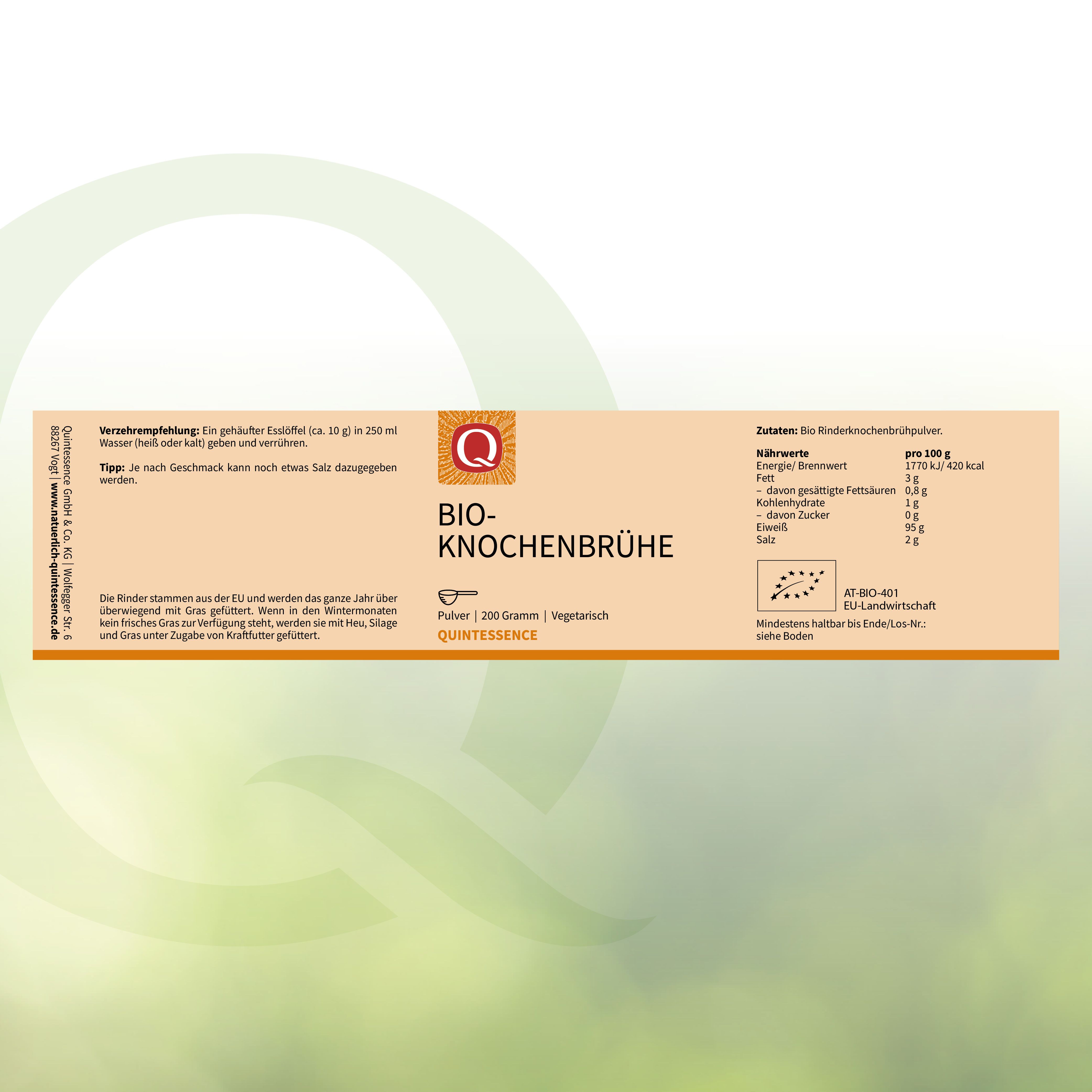Bio-Knochenbrühe Pulver von Quintessence
