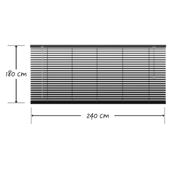 KARWEI aluminium jaloezie 25 mm zwart (kleurnr. 203) 240x180 cm (bxh)