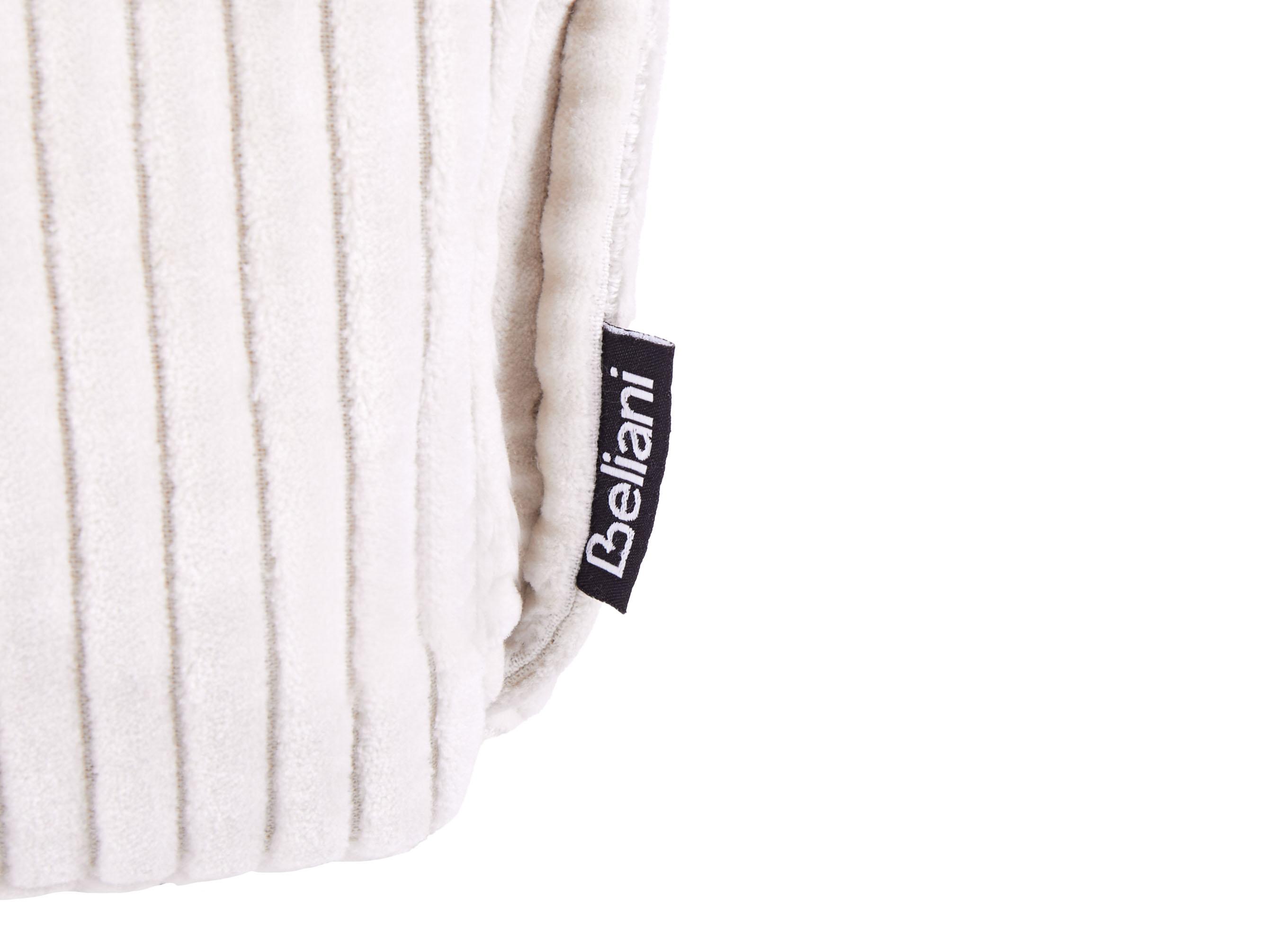 Poef ALLOZAI Fluweel Lichtbeige