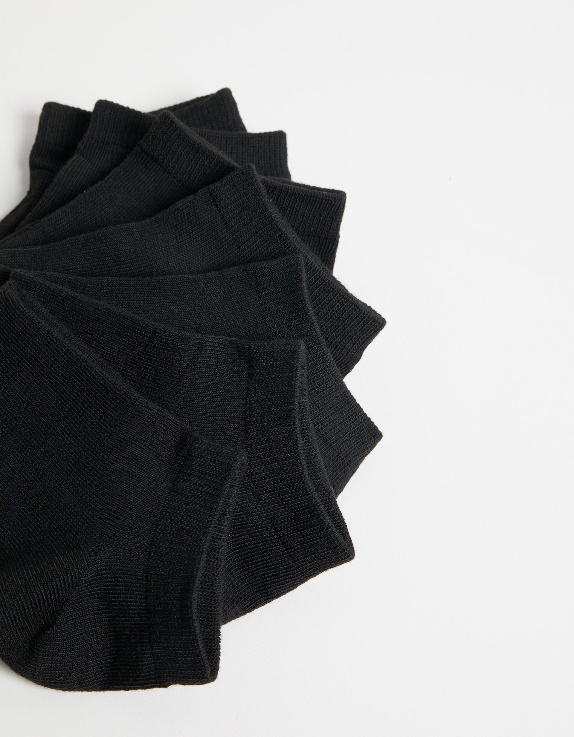 Pack 7 Pares de Meias Tornozelo, Homem, Preto