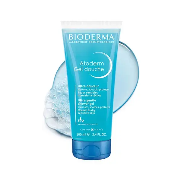 Bioderma Atoderm Gel de Banho Sem Sabão para Pele Seca, 100ml Tamanho Viagem