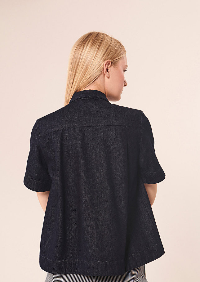 Chemise Camillableu marine en denim