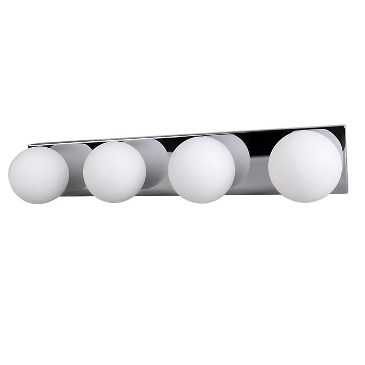 Applique murale de salle de bain Dorres 4 lumières G9 4.2W IP44 GoodHome argent