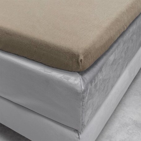 Hoeslaken Flanel - Topper - Truffel