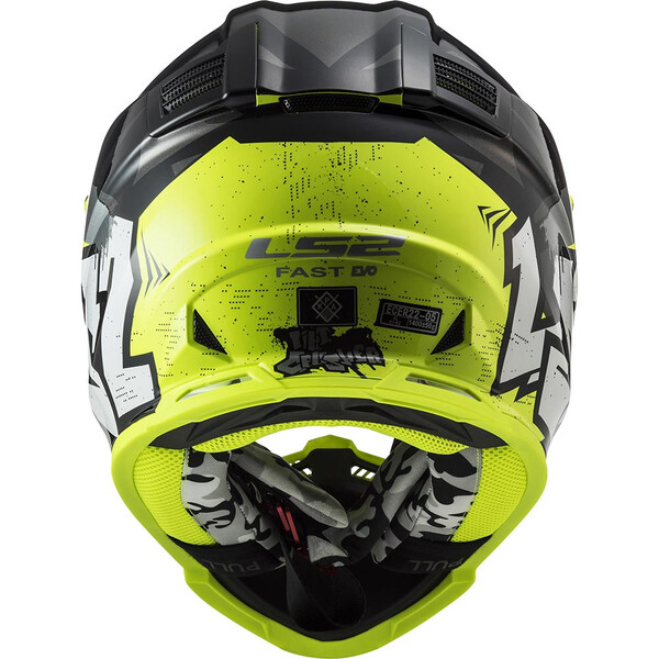 LS2 - Casque MX437 Fast Evo II Mini Crusher Jaune fluo / Noir / Gris / Brillant