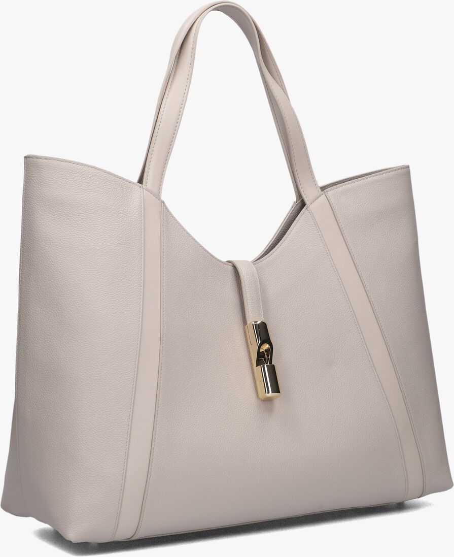 beige furla schoudertas goccia xl hobo