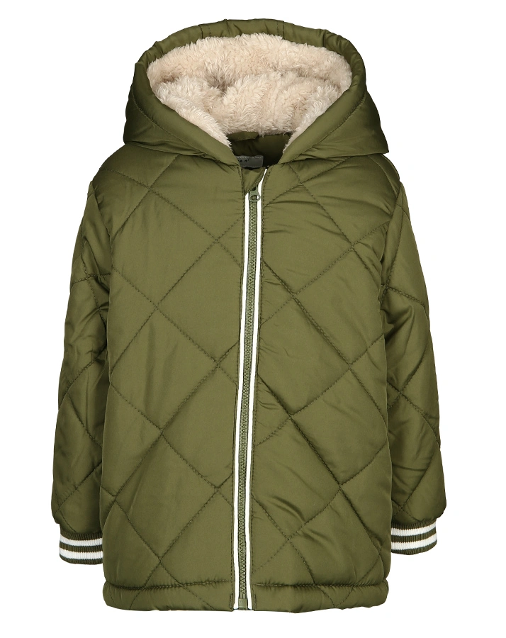 Steppjacke NBMME mit Plüsch in olive