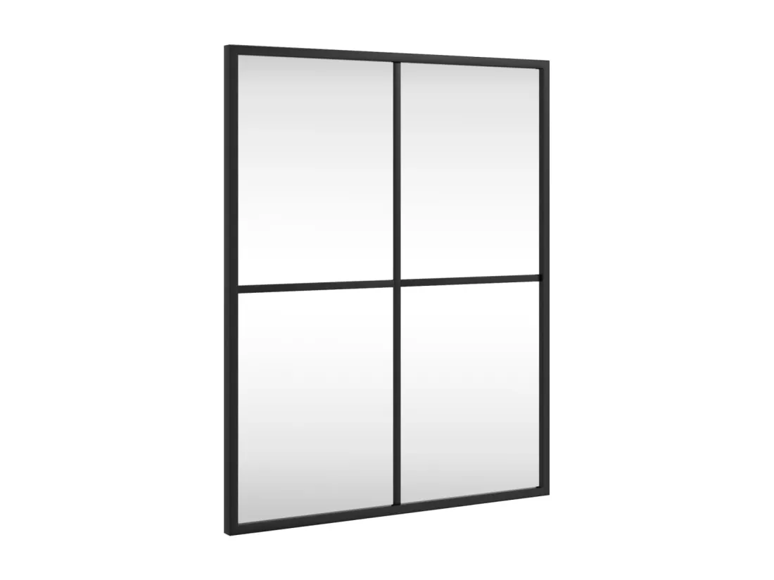 Miroir mural noir 40x50 cm rectangulaire fer