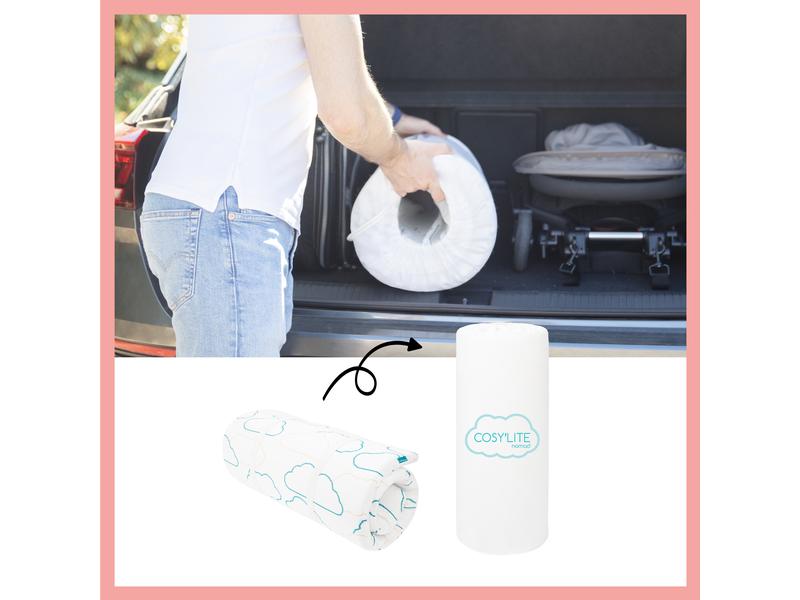 Babymoov Reisebettmatratze Cosy'Lite Nomad Weiss Weiche Matratze für Reisen mit Baby