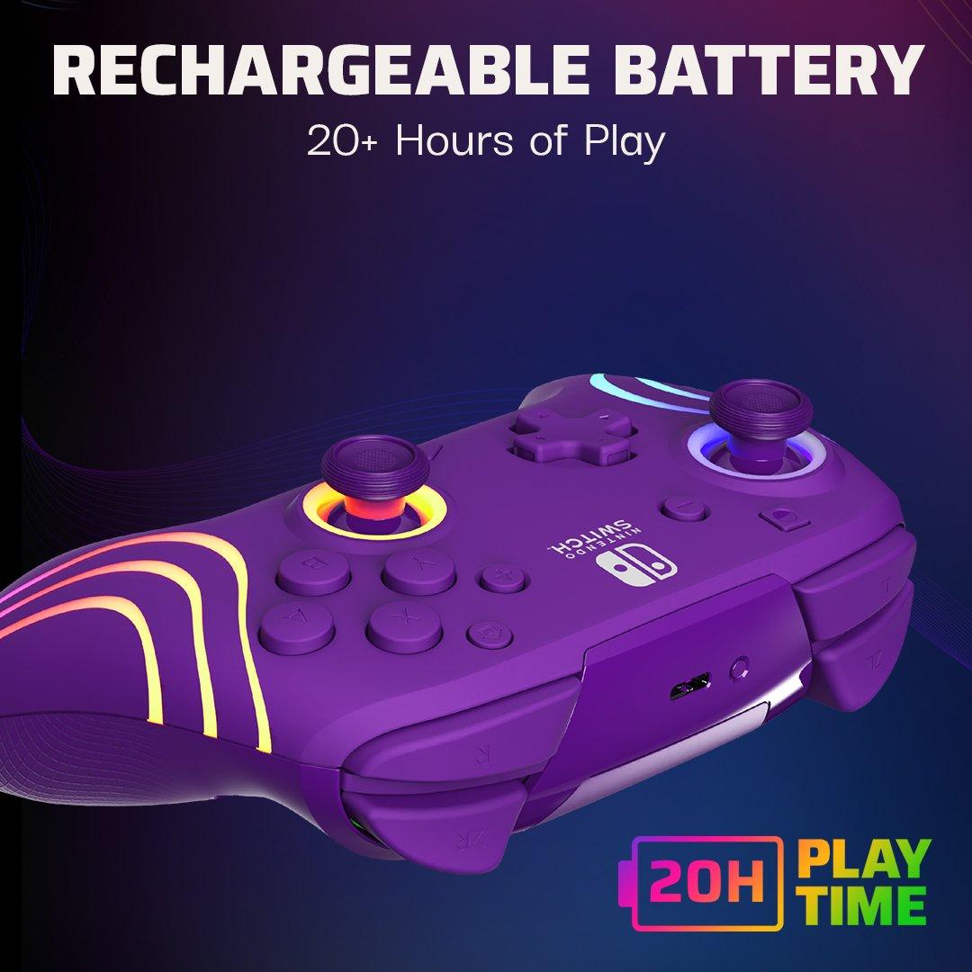 PDP Afterglow™ Wave Nintendo Wireless Controller: Purple with Motion