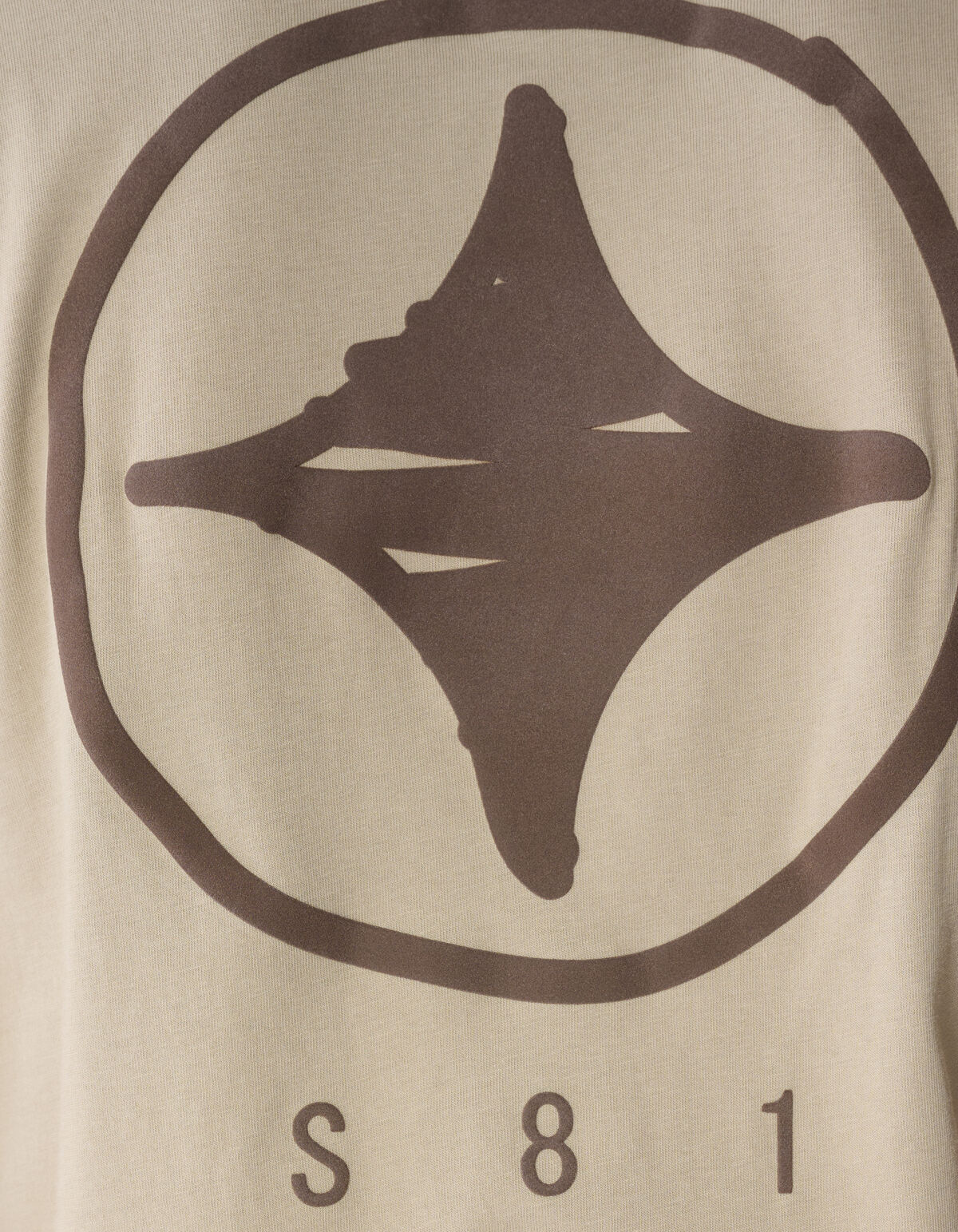 Scratched Artwork T-shirt Lichtgroen