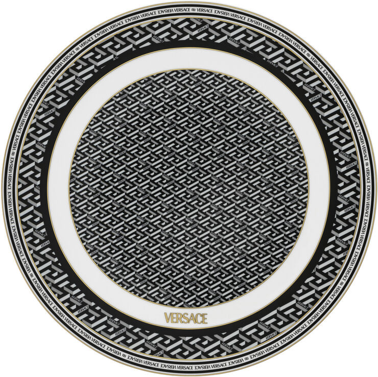 Versace Service Plate 33cm, Signature Black, La Greca Flerfarvet