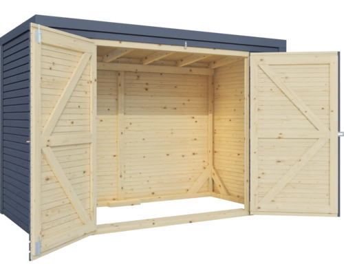 Fietsenstalling, tuinhuis Bertilo Fineline ruitprofiel 207 x 103 x 143 cm RAL 7016 antraciet