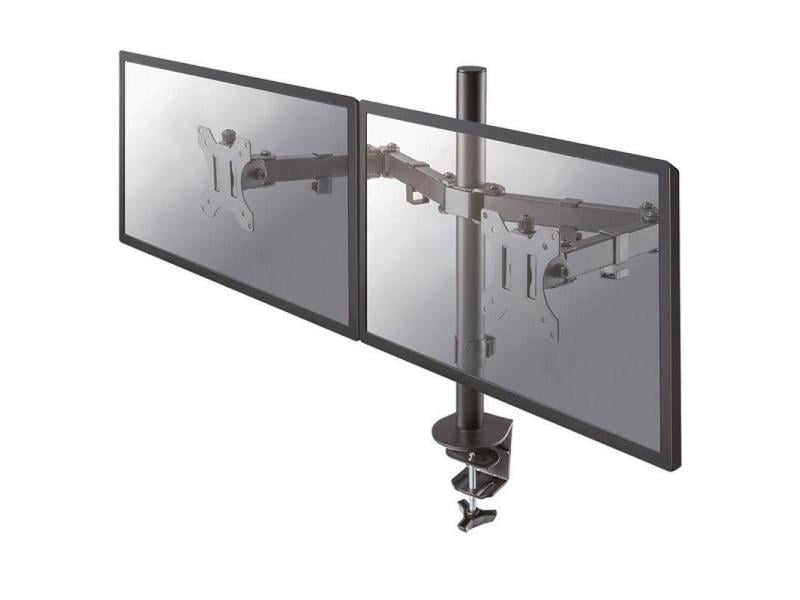 NEOMOUNTS Tischhalterung FPMA-D550DBLACK bis 16 kg – Schwar Tischhalterung für zwei Flachbildschirme bis 32
