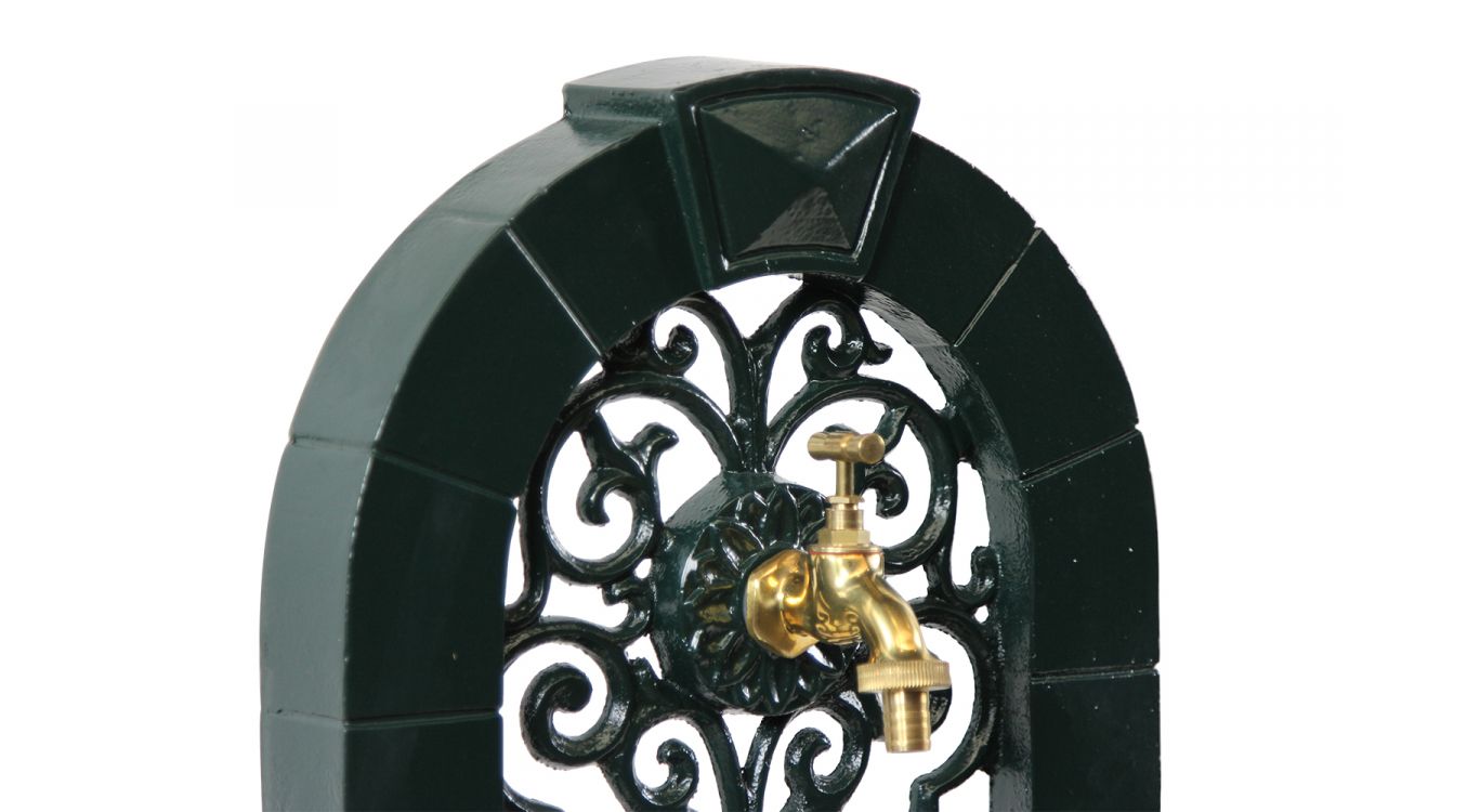 Fontaine de jardin fonte vert 35.5x31x74.5cm