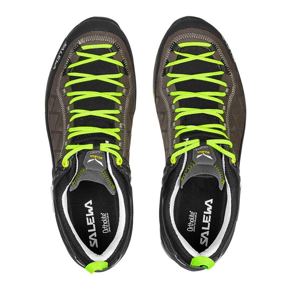 Salewa MTN TRAINER 2 L - Chaussures randonné Homme smoked/fluo green