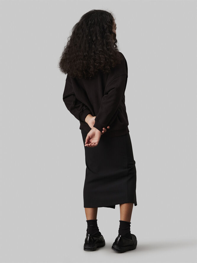 Calvin Klein KNIT RIB MIDI SKIRT Ck black