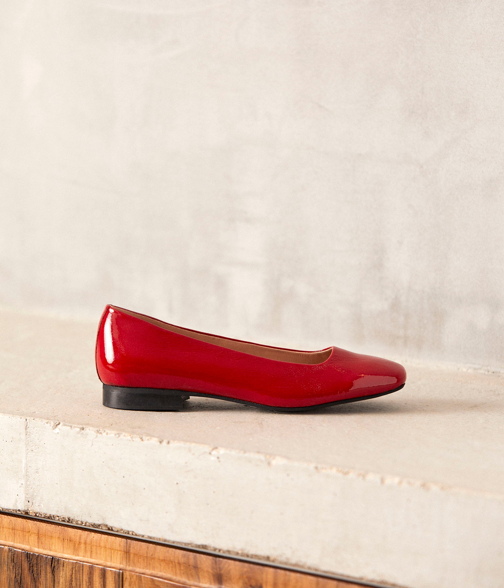 Ballerines rouge verni Athalie