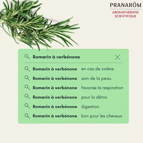 Óleo Essencial de Alecrim e Verbenona Orgânico Pranarom 5ml