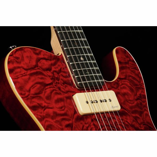 Harley Benton TE-90QM Trans Red