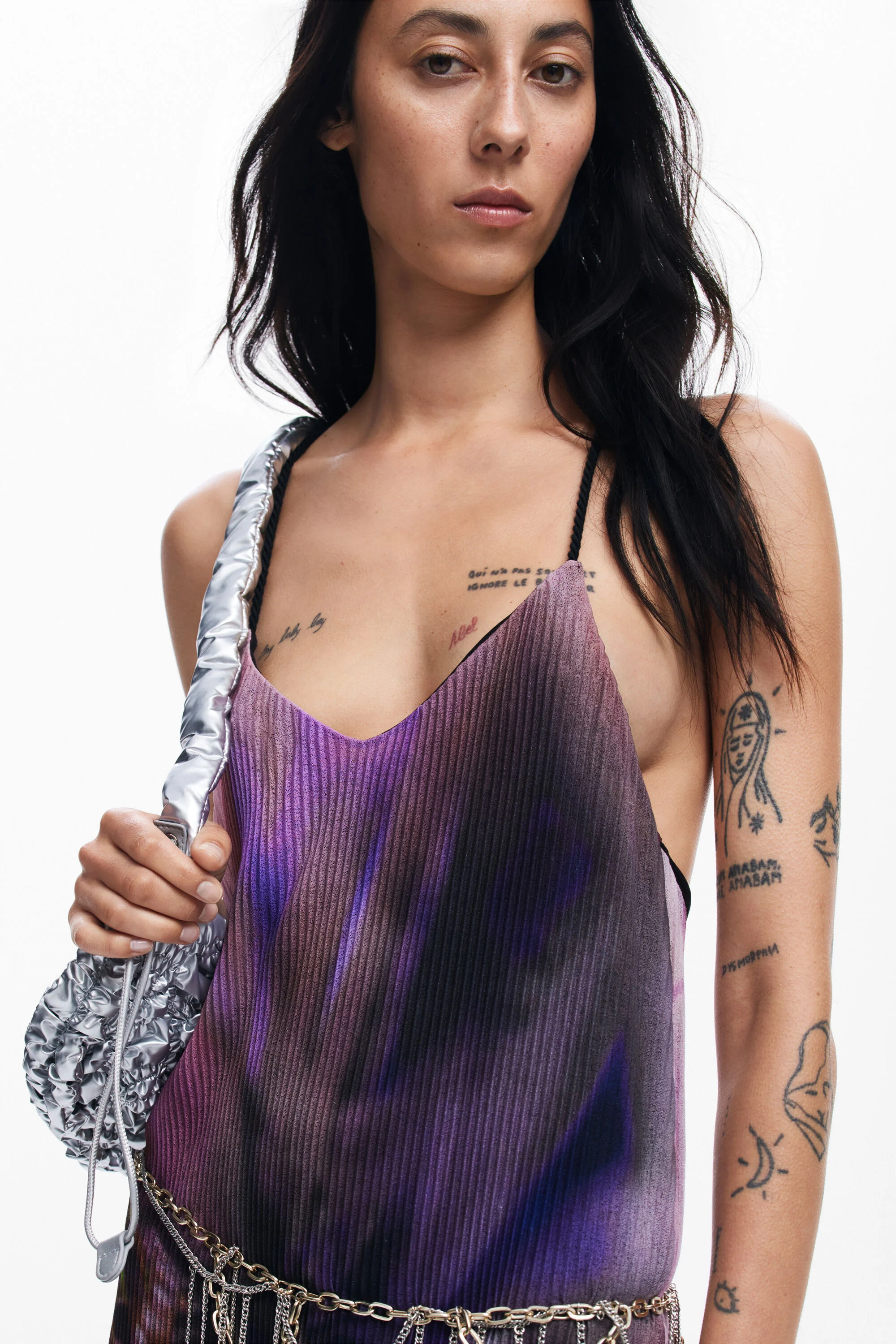 Vestido plisado estampado floral