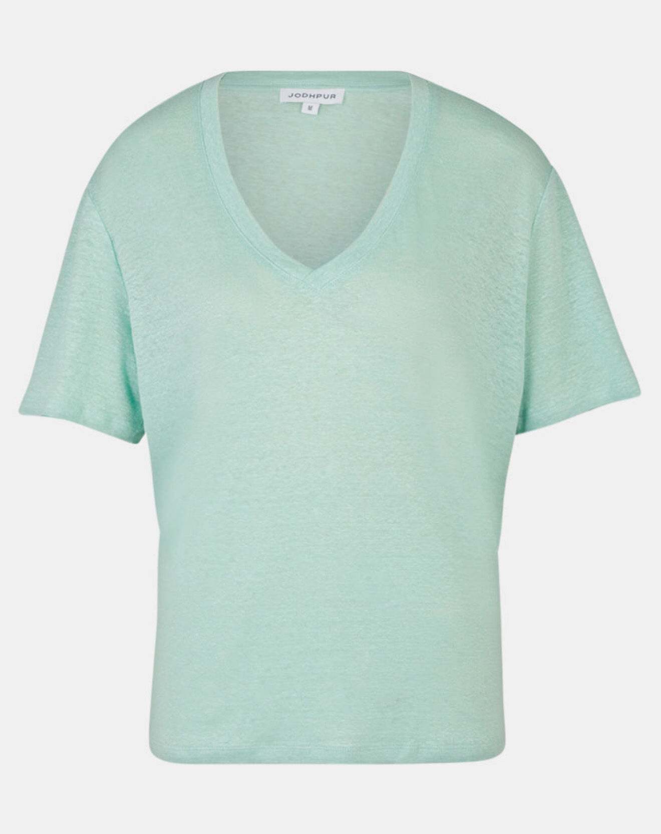 Jodhpur T-Shirt col V Aribo 100% Lin vert clair