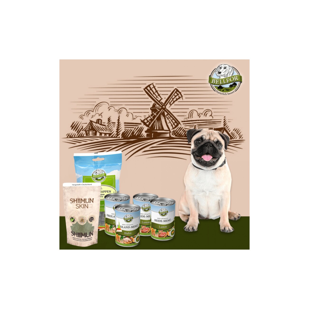 Bellfor Mops Futter Set