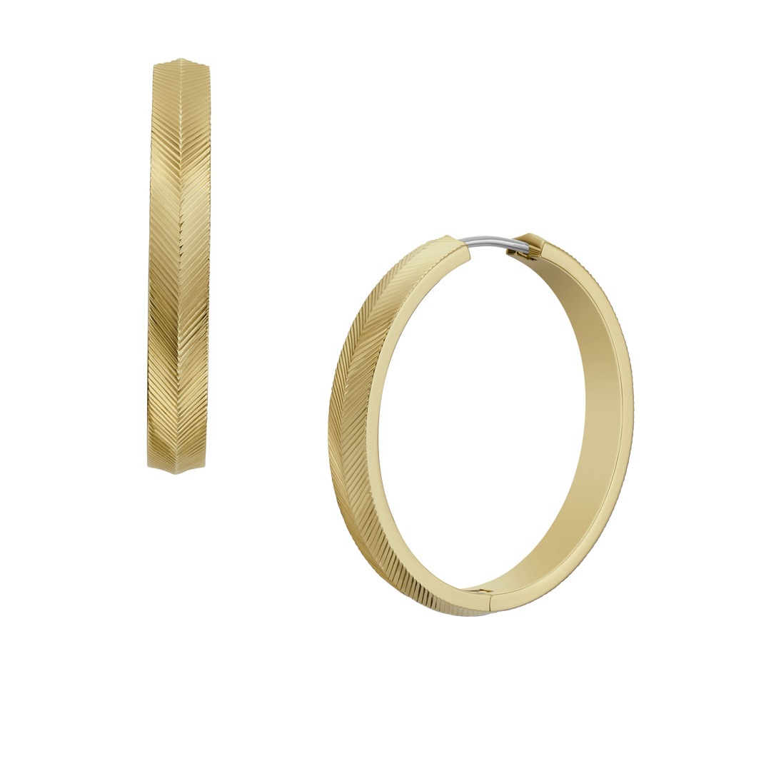 Fossil Creolen Harlow Linear Texture Goldig