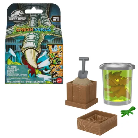 Mattel Jurassic Wolrd Crushivores Sortiment, 1 Stück, sortiert
