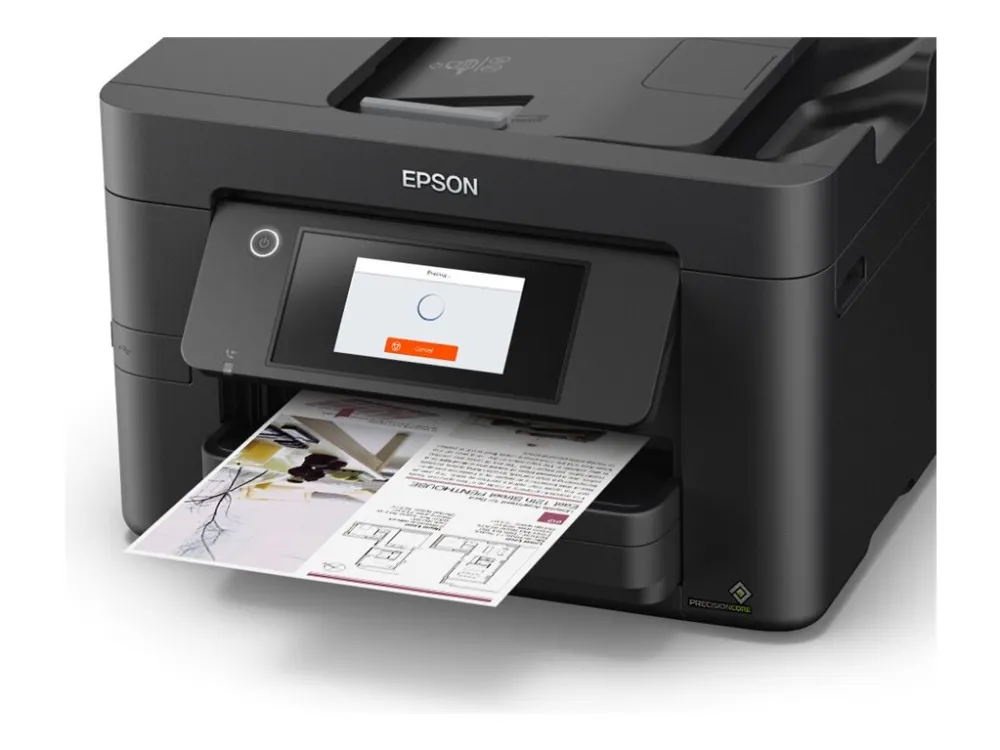 Epson WorkForce Pro WF-4825DWF - Multifunktionsprinter - farve - blækprinter - A4 (210 x 297 mm) (original) - A4/Legal (medie) - op til 25 spm (udskriver) - 250 ark - 33.6 Kbps - USB 2.0, LAN, Wi-Fi(n), USB vært
