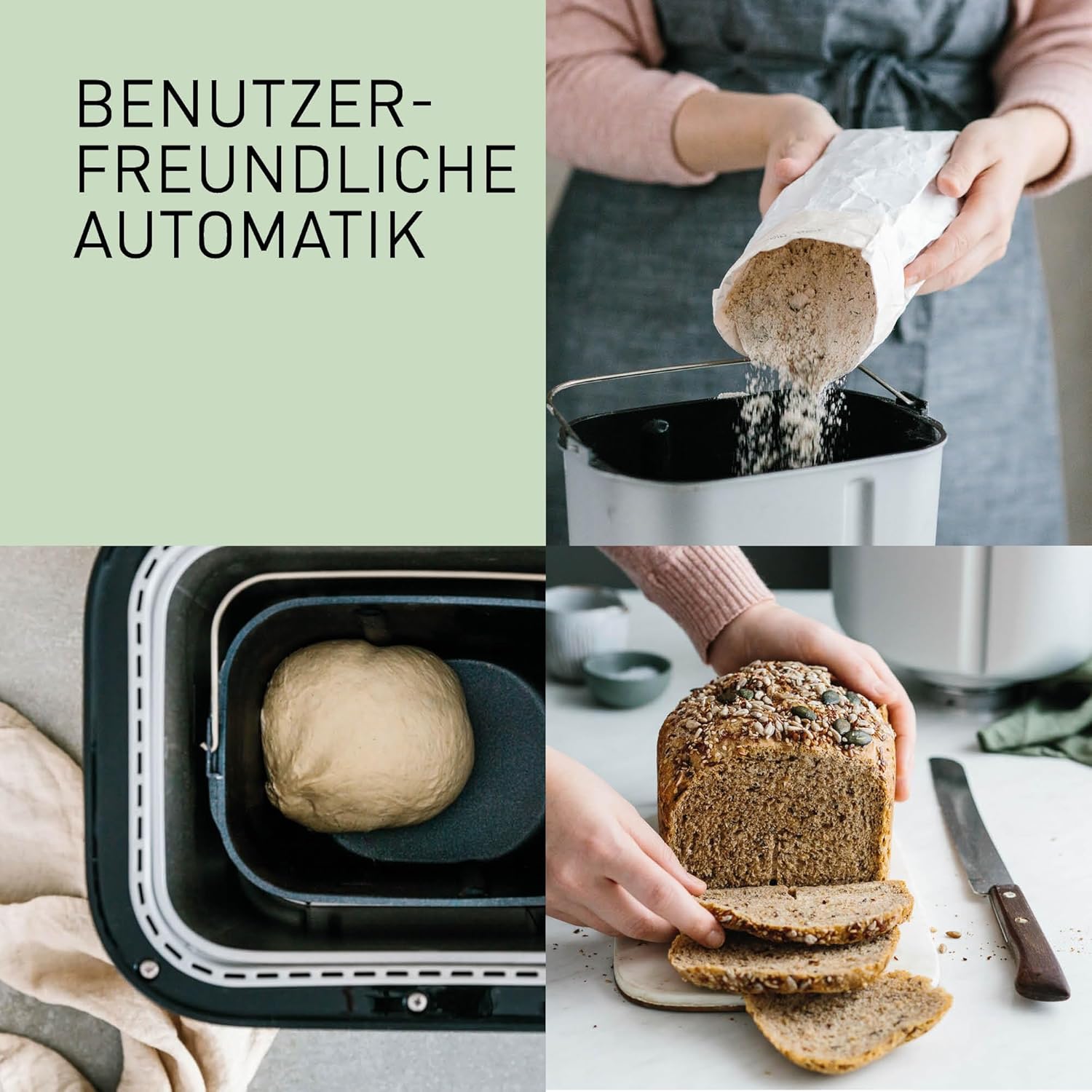 Panasonic SD-YR2550 Vollautomatischer Brotbackautomat, horizontales Design, Rosinen-Nussverteiler und Hefespender, 31 automatische Programme, zwei Temperatursensoren, 13-Stunden-Zeitvorwahl, Silber