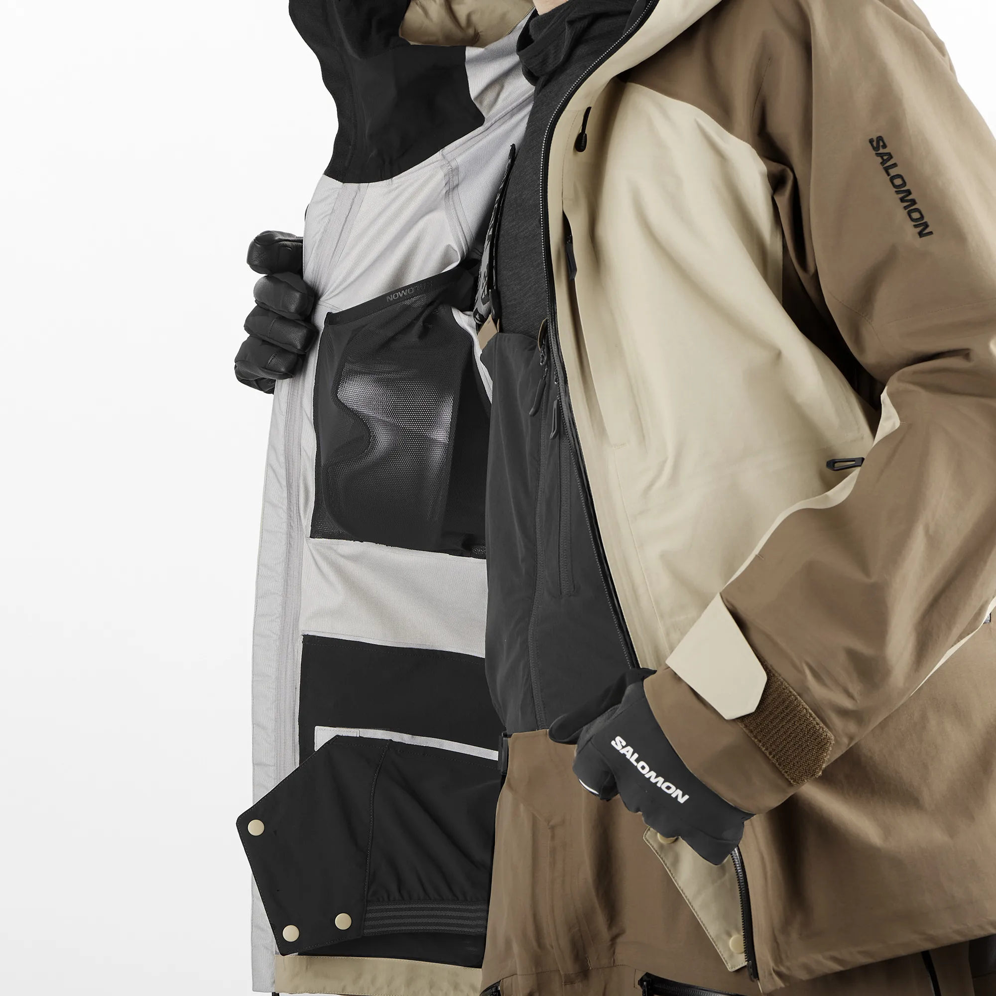 Salomon Absolute 3l Jkt M White Pepper / Shitake