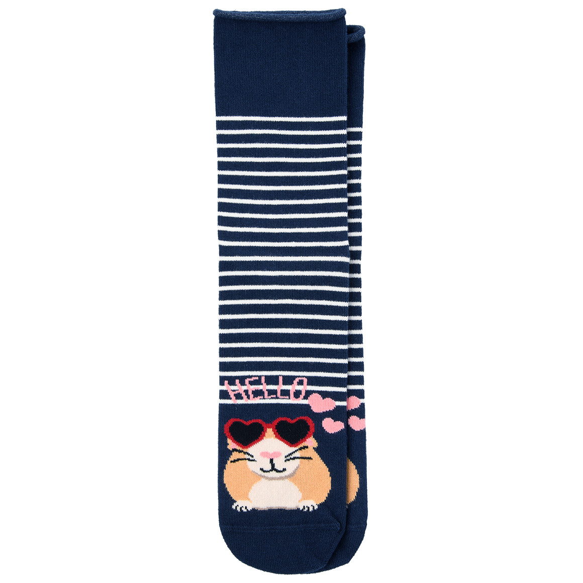 Gina Benotti 1 Paar Damen Socken mit Meerschweinchen dunkelblau