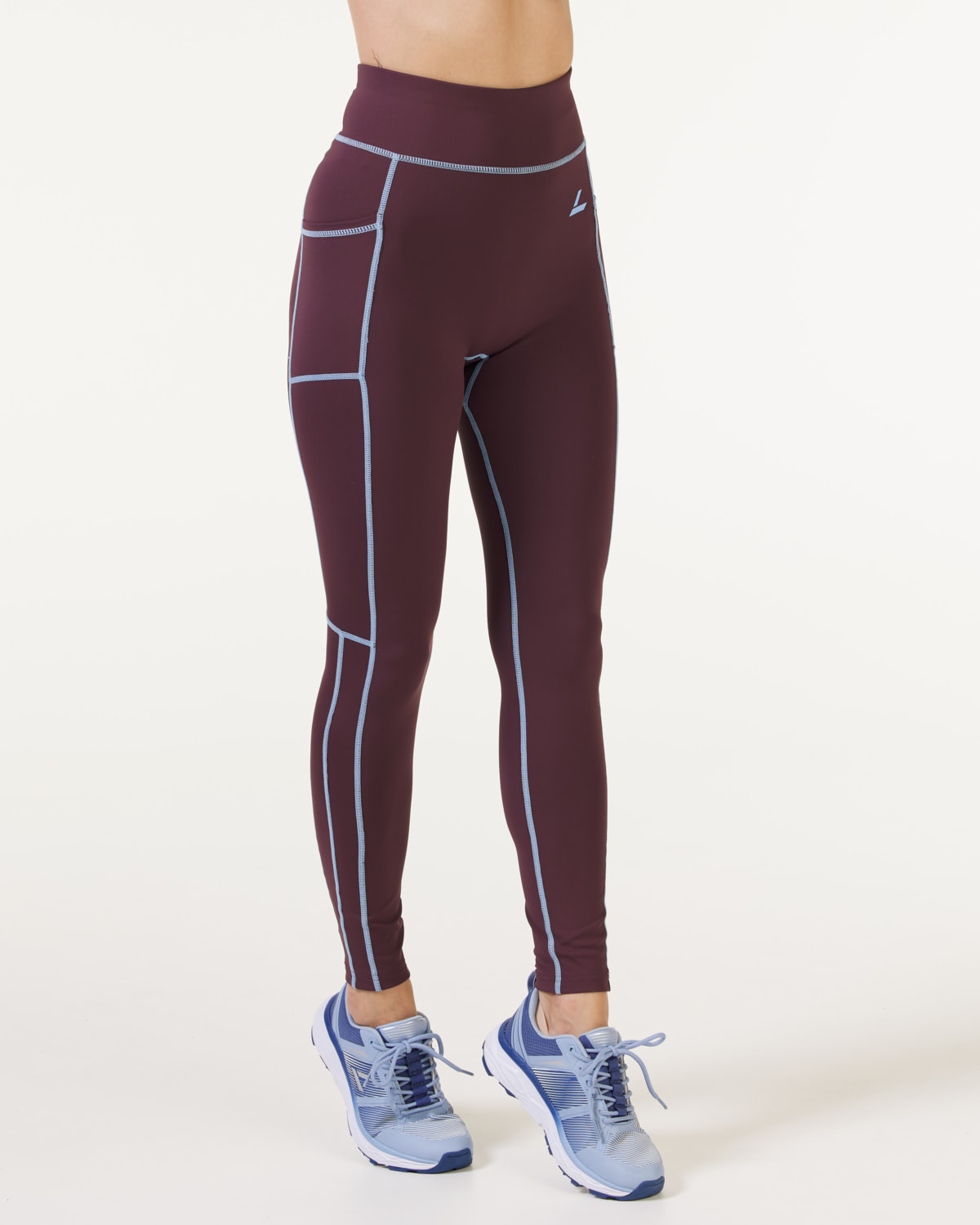 LEVITY Contrast Pocket Tights Red Fudge