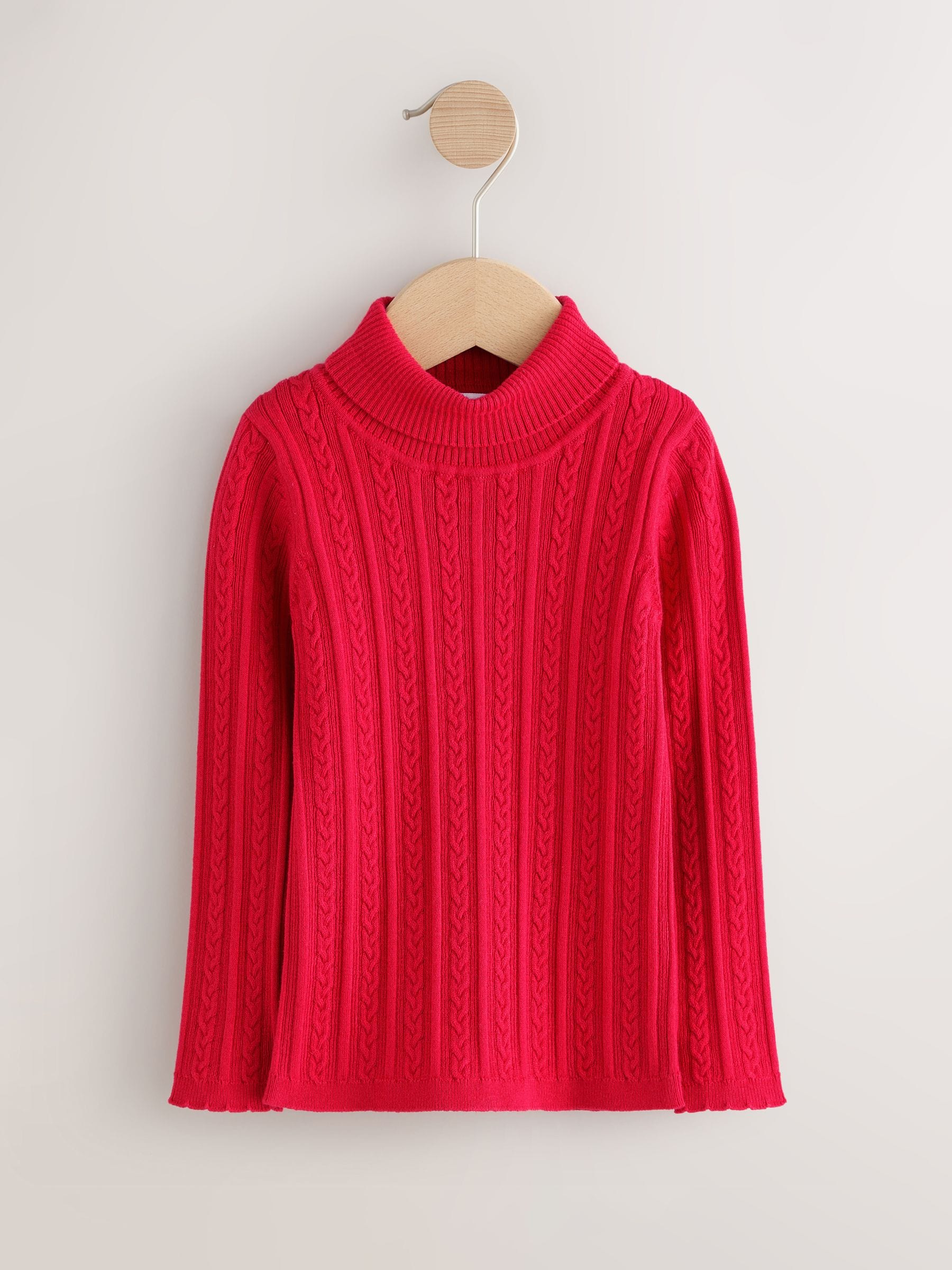 Rood - Trui met rolkraag (3 mnd-10 jr)