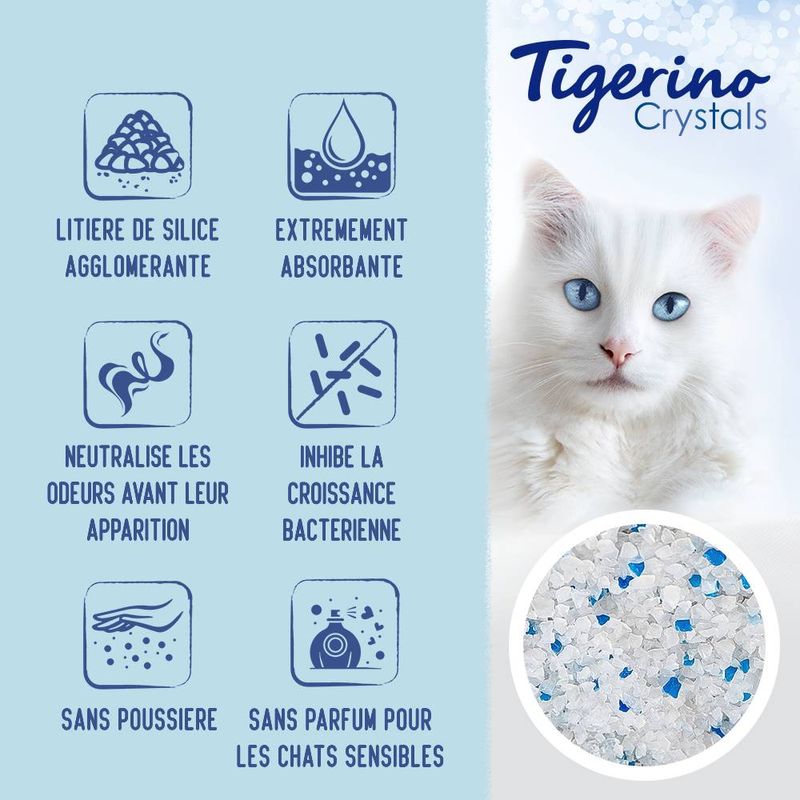 Litière Tigerino Crystals à prix discount sur bitiba.fr