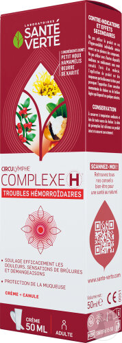 Santé Verte Circulymphe Complexe H Crème Troubles Hémorroïdaires Tube 50ml