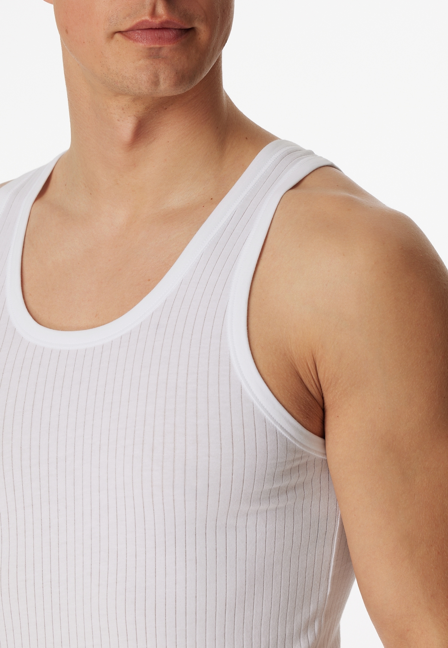 Schiesser Unterhemd »Authentic« 2er-Pack,  mit Nadelzug-Muster