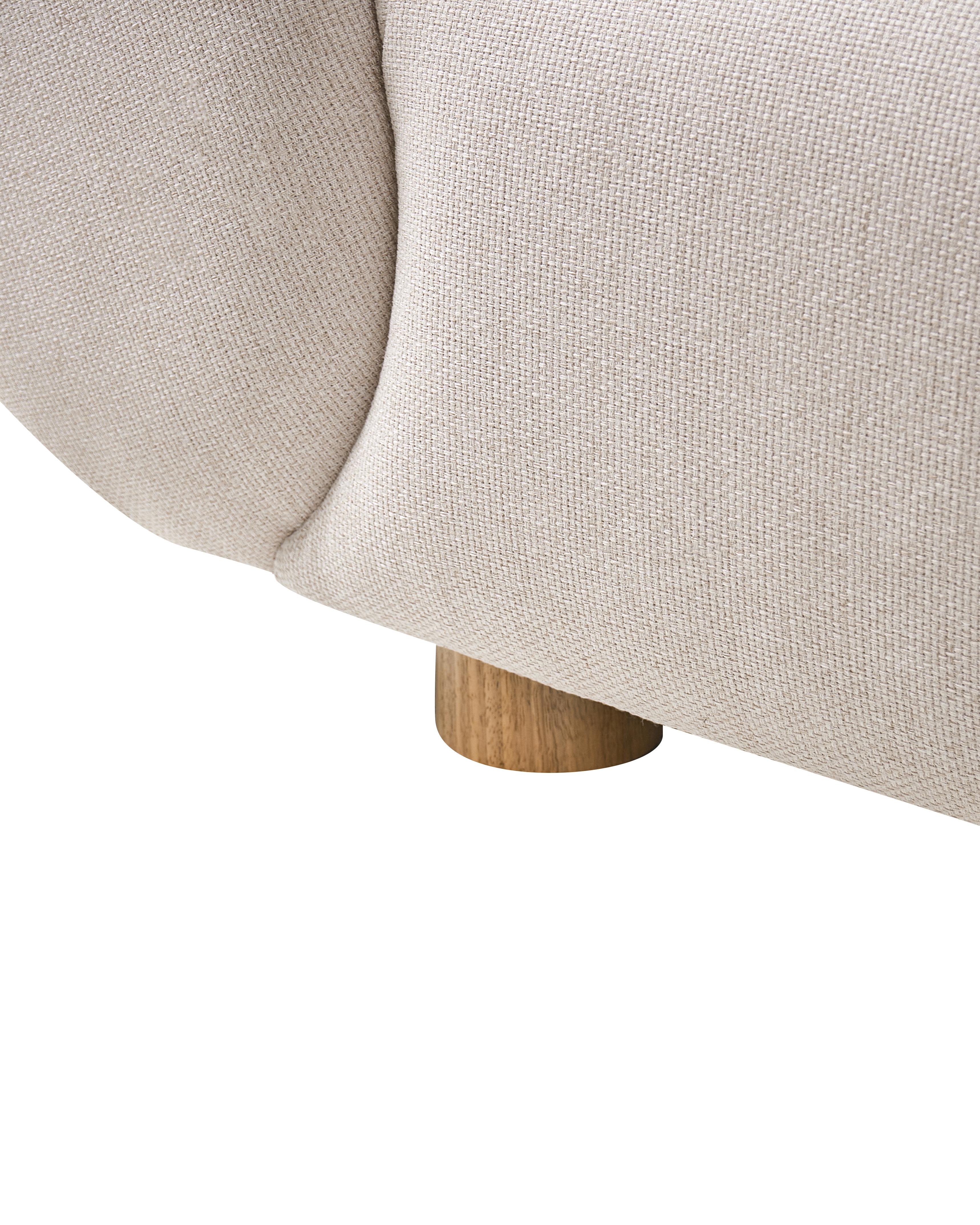 Fauteuil RINGEL met kussens Stof Lichtbeige